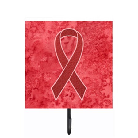 Jensendistributionservices 4.25 W x 7 H In. Red Ribbon for Aids Awareness Leash or Key Holder MI1715721